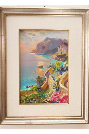 Painted view from the Tragara belvedere Antonio Palomba | TRAGARAVEDUTABIANCO